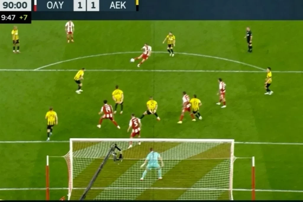 Ολυμπιακός – ΑΕΚ: Το ακυρωθέν γκολ του Γιαζίτζι στο 90+8′