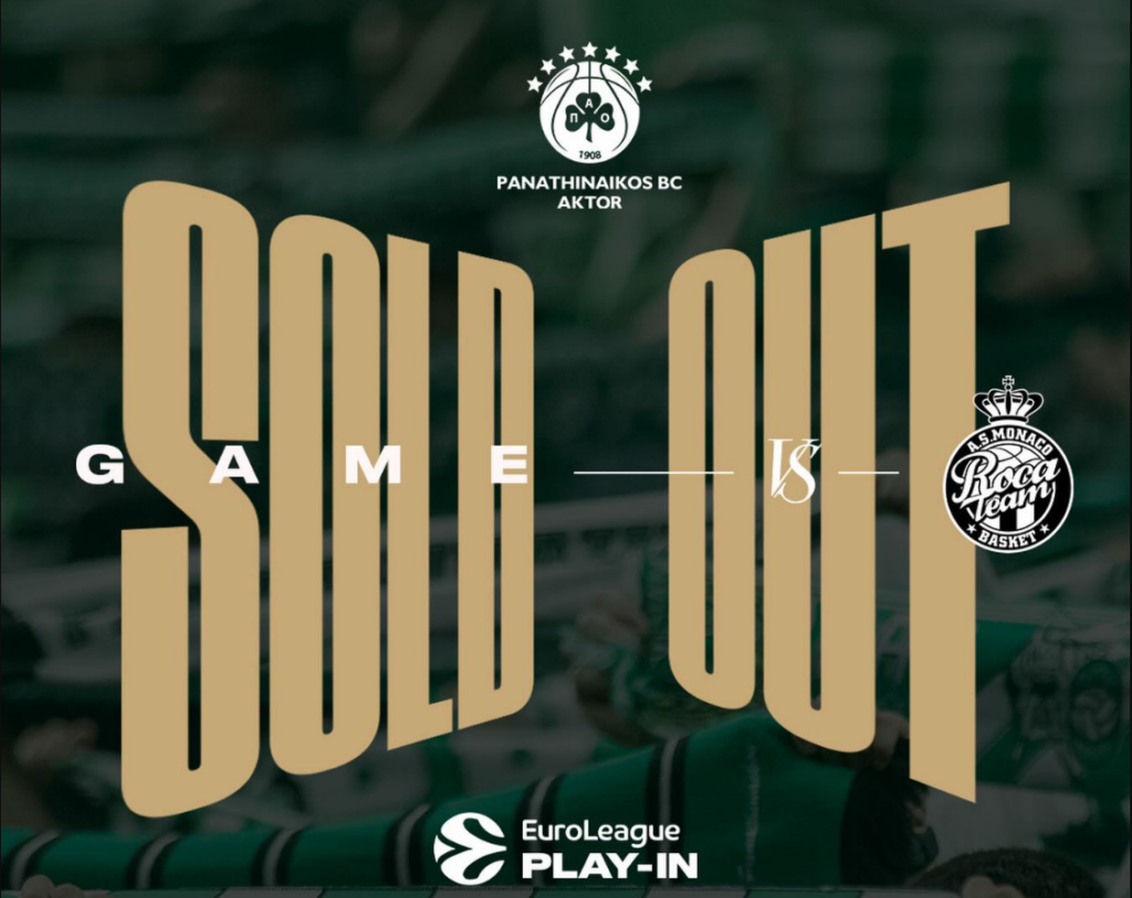 SOLD OUT σε χρόνο ρεκόρ το Παναθηναϊκός-Μονακό!
