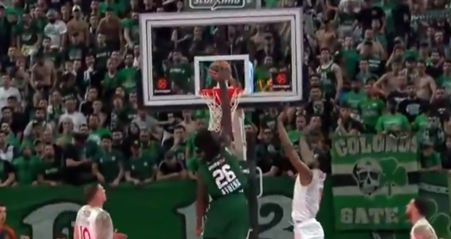 Παναθηναϊκός - Μονακό: Τρομακτικό κάρφωμα Λεσόρ μπροστά στον Ντιαλό (vid)