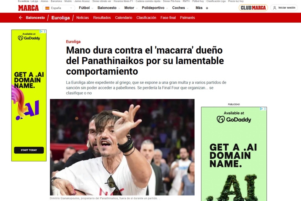Έπεσε βαρύ το 0-2: Η Marca τα έβαλε με Γιαννακόπουλο! (pic)
