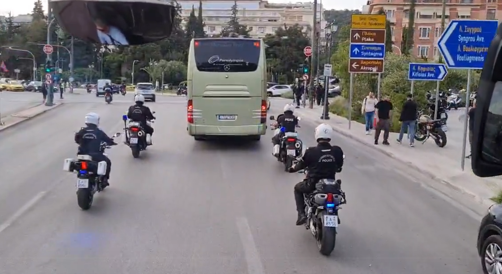 Παναθηναϊκός: Με ισχυρή αστυνομική συνοδεία η Βαλένθια στο T- Center Athens (vid)