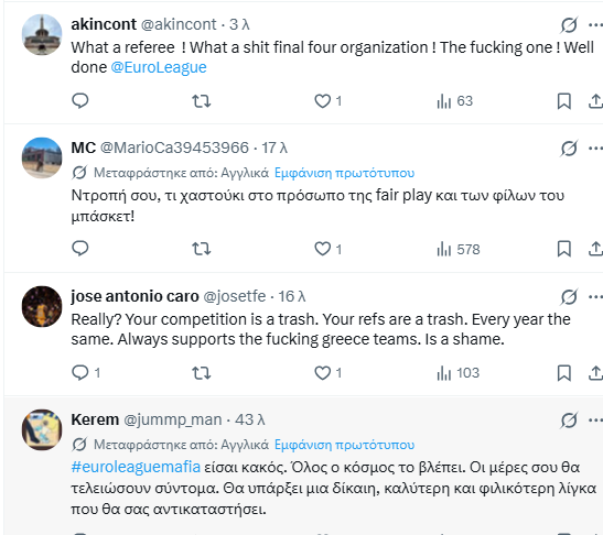 ΟΡΓΗ σε ανάρτηση της Euroleague: Δεκάδες σχόλια από όλο τον ΚΟΣΜΟ για τον τελικό-παρωδία (pics)