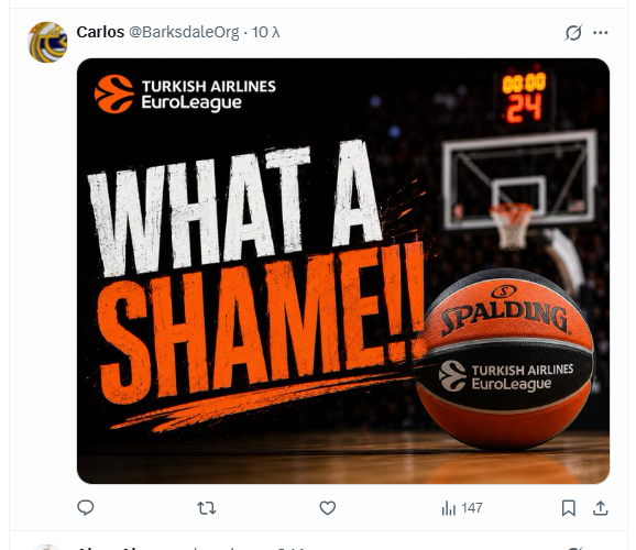 ΟΡΓΗ σε ανάρτηση της Euroleague: Δεκάδες σχόλια από όλο τον ΚΟΣΜΟ για τον τελικό-παρωδία (pics)