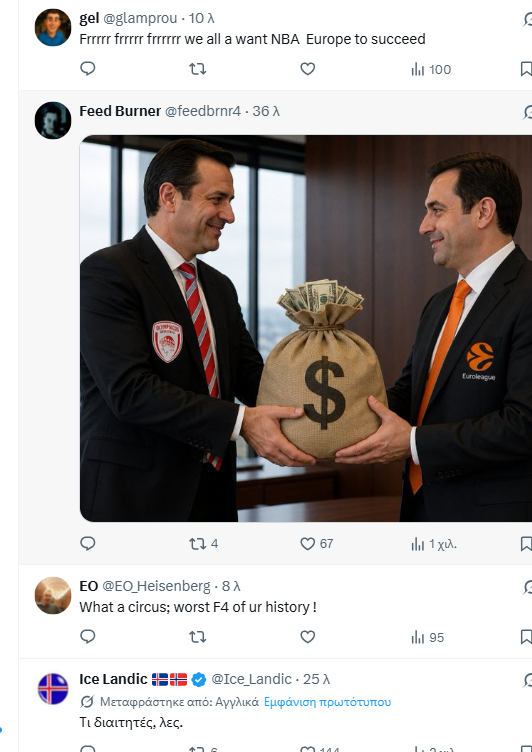 ΟΡΓΗ σε ανάρτηση της Euroleague: Δεκάδες σχόλια από όλο τον ΚΟΣΜΟ για τον τελικό-παρωδία (pics)