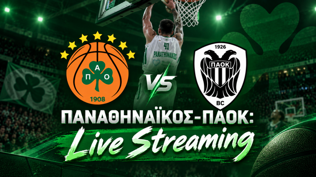 Παναθηναϊκός-ΠΑΟΚ Live Streaming σήμερα 19/09/2026