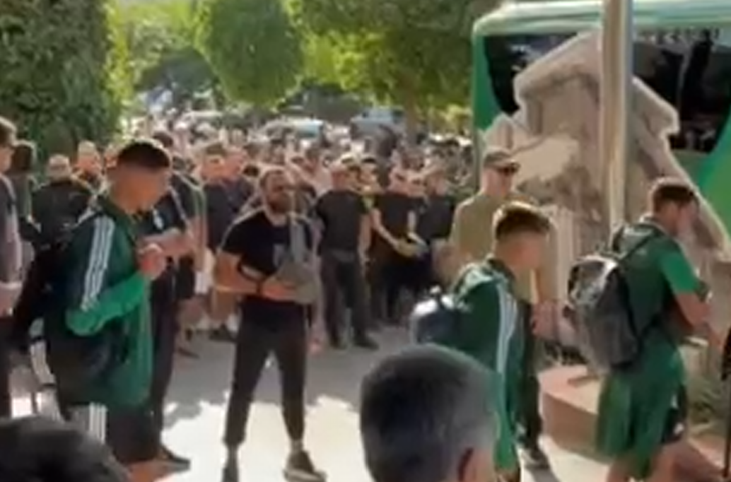 Παναθηναϊκός: Ισχυρή παρουσία φιλάθλων στο ξενοδοχείο - «Ντόπες» πριν τη Νίκαια (vid)