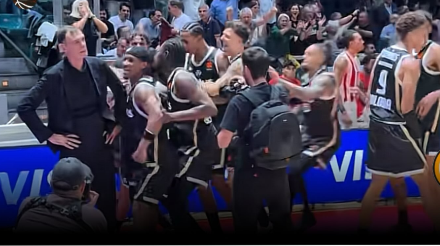 Χαμός με Μπαρτζώκα στους πανηγυρισμούς της Βίρτους – Σπρωξίματα και από τις δύο πλευρές (vid)
