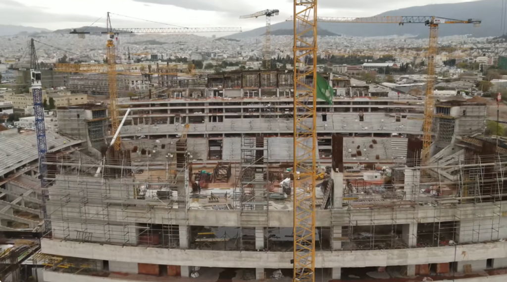 Βοτανικός: Μπαίνει η πρώτη βάση αντιστήριξης του στεγάστρου – Νέα εικόνα από το γήπεδο